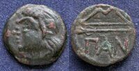 16018_ Боспор Киммерийский, Пантикапей, 304-250 годы до Р.Х., АЕ17.