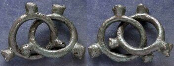 16749_ Дунайский регион, кельтские племена, II-I век до Р.Х., 2 «монеты-кольца».
